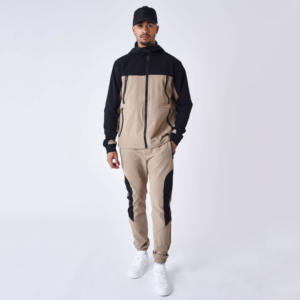 Último diseño de parche al por mayor chándales marca personalizada cálida invierno cremallera Sudadera con capucha y pantalones de chándal conjuntos de 2 piezas - Product Image 1