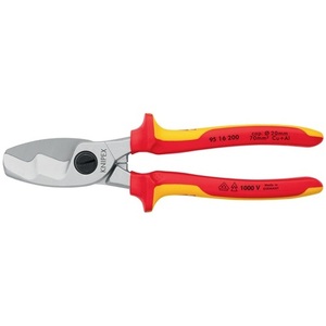 กรรไกรตัดสายเคเบิล KNIPEX ความยาว 200 มม. หัวชุบโครเมียม ได้รับการรับรองมาตรฐาน VDE ด้ามจับหลายส่วนประกอบ กรรไกรตัดกระดาษ ประเภทสินค้า - Product Image 3
