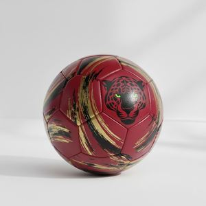 Ballon de football de haute qualité taille 4, cousu à la machine, couleurs mélangées, composé de cuir PU, caoutchouc et PVC - Product Image 2