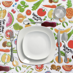Rotolo di Tovaglia in Tela Cerata Antimacchia 140 cm x 20 metri. Frutti Fantasia - Product Image 2