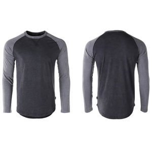 Wholesale Men's Slim Fitness <b>Raglan</b> Sleeve <b>T</b> <b>Shirt</b> Custom Logo Casual Cotton Sports Design Printed Wholesale High Quality - Product Image 4