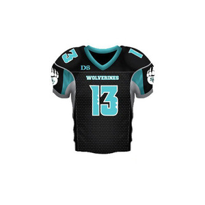 Uniforme de football américain sur mesure de haute qualité respirant évacuant l'humidité séchage rapide grande taille imprimé court été - Product Image 5