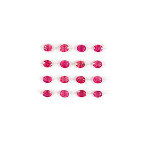 Rubis naturels de Bangkok, ovales calibrés, 1 carat, qualité supérieure, couleurs rouge et rose, tailles 2x3mm et 3x4mm, personnalisables - Product Image 4