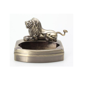 Poubelle miniature de qualité supérieure, fabriquée aux États-Unis en 2023, poubelle à déchets, décoration d'intérieur, poubelle de luxe, lion moderne, aluminium, métal, best-seller - Product Image 1