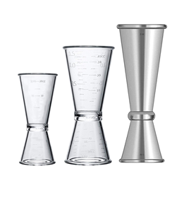 Hermoso diseño acabado de acero Jigger vidrio calidad admirable Vidrio Jigger de acero inoxidable de larga duración buena calidad - Product Image 2