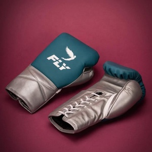 Personalized Color And Sizes Available Fly Green Silver Professional Boxing <b>Gloves</b> Adjustable <b>Moisture</b> Wicking Waterproof <b>Gloves</b> - Product Image 2