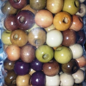 Juego de 6 Anillos para Servilletas de Cuentas de Madera, Forma y Color Personalizados, Cuentas de Madera con Forma y Tamaño Artesanales, Producto Indio - Product Image 3