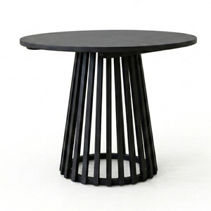 Ensemble de salle à manger 5 pièces en bois de teck, style moderne du milieu du siècle, durable, avec lattes Aero, pour usage commercial et domestique - Product Image 2