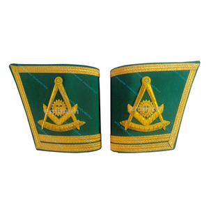 Manchettes maçonniques Regalia Royal Arch Masonic Gauntlets | Manchettes brodées du passé du grand prêtre - Product Image 2