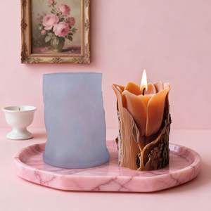 Stampo in <span class=keywords><strong>silicone</strong></span> 3D VM19 per candele a pilastro floreali, con motivo a rilievo a forma di giglio della valle e tulipano, per cera profumata fai da te e gesso - Product Image 6