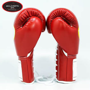 Diseño personalizado Fitness superventas más nuevo Pu cuero entrenamiento de lucha con cordones guantes de boxeo por ABDULLAH artes marciales - Product Image 2