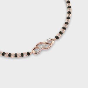 Pulsera Infinity Love para Mujer con Diamantes Cultivados en Laboratorio, en Oro Amarillo/Blanco/Rosa de 14 Quilates - Product Image 5