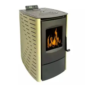 15KW木质颗粒壁炉炉颗粒燃烧炉小型颗粒和木质混合炉，用于办公室/家庭