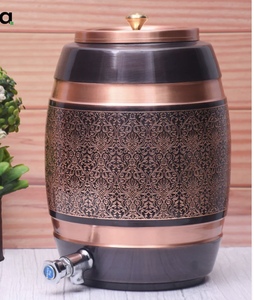 Dispensador de Bebidas Tallado en Cobre con Tapa y Base para Regalo Empresarial y Decoración del Hogar - Product Image 3