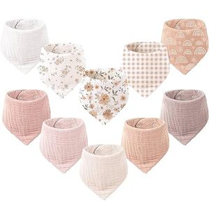 Baberos Bandana para Bebé, 100% Algodón, Antibacterianos, Ecológicos, para la Dentición y el Babeo - Product Image 4