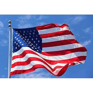 Drapeau américain USA TOP FLAGSINC 2,5x4 pour extérieur, fabriqué aux États-Unis, résistant au vent fort, étoiles brodées, durable, en nylon cousu, résistant aux intempéries - Product Image 5