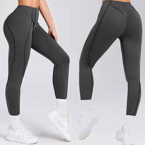 Leggings Deportivos de Yoga para Mujer, Diseño Nuevo, Cintura Alta, Levanta Glúteos, Tejido de Punto, Sin Costuras, Transpirables, Elásticos, Suaves, Venta al Por Mayor - Product Image 4