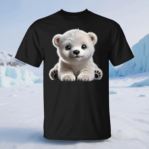Camiseta con Diseño de Osito Polar Adorable, Personalizable, para Adultos y Niños - Product Image 3