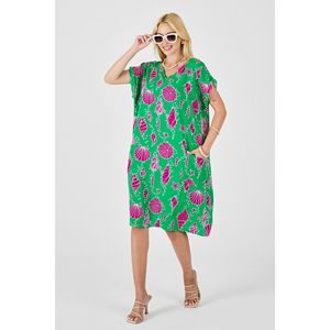 Abito Oversize con scollo a V fantasia a conchiglia - Product Image 1