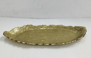 Bandeja de servicio de martillo chapada en oro moderna, bandeja de servicio decorativa de lujo hecha a mano clásica única para Hotel con estilo antiguo personalizada - Product Image 6