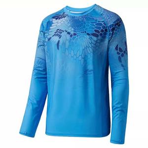 Camisetas de pesca de manga larga con impresión por sublimación, camisas de pesca de alta calidad, poliéster, 100% algodón, venta al por mayor - Product Image 3