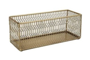 Cesta de alambre de metal de gran capacidad de latón AK en cesta de Diseño Estándar con acabado negro para detalles de vajilla/utensilios de cocina - Product Image 3