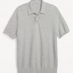 Vente en gros OEM polos pour hommes avec logo personnalisé de grande taille T-shirts de golf brodés contrastés à manches courtes en coton pour le sport - Product Image 1