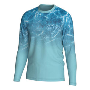 Camisetas de Pesca de Manga Larga Unisex, Camisetas de Pesca Ligeras, 100% Poliéster Transpirable, Protección Solar 50+, Sublimación Impresa - Product Image 3