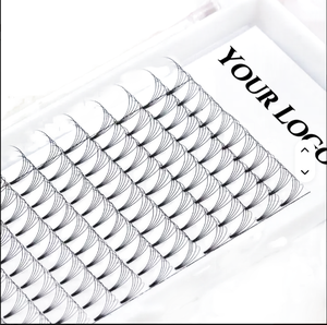 UNIQUE LASHES Marque privée Cils de volume préfabriqués noirs foncés faits à la main Cils personnalisables étroits M L C D Curl Ventilateurs préfabriqués - Product Image 1