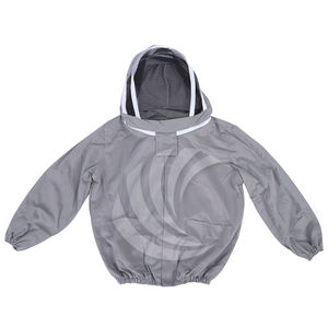 Nouvelle combinaison de protection apicole respirante grise mi-longue avec chapeau amovible – Essentiels pour l'apiculture - Product Image 2