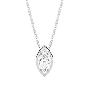 Bulk Stock Supplier Widely Selling 100% Natural Lab Grown Real Diamond Solitaire Pendant Necklace for Women from India