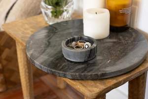 MARBRE NATUREL UNIQUE TOP SELLING bol décoratif et de service avec feutre pour la décoration de la maison centre de table accents de haute qualité - Product Image 3