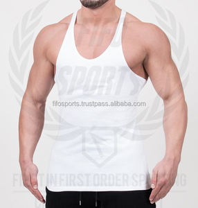 Hombres Gimnasio Algodón Gimnasio Chaleco Ropa Hombres Stringer Tank Tops Culturismo Fitness Algodón Top OEM Logo Impresión - Product Image 4