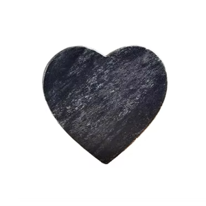 Juego de 4 posavasos de té de piedra negra en forma de corazón de la mejor venta con forma personalizada a precio al por mayor - Product Image 1