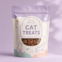 Sachet d'emballage Doypack personnalisé imprimé, résistant à l'humidité, de qualité alimentaire, pour aliments secs pour chiens, refermable, avec fermeture éclair (Mylar)