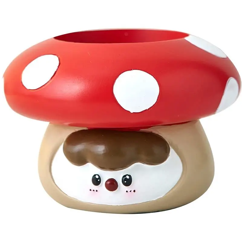 Cute Mushroom Pencil Holder Multipurpose Resin Desk Organizer Home Office Art Supply Storage pencil Box Pen Holders