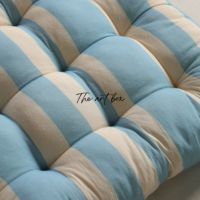 Coussins de siège confortables et portables en coton de haute qualité 100% de couleur marine pour canapé, chaise de sol, chaises de salle à manger et de bureau