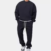 Nouveau 70% coton 30% Polyester sweat à capuche surdimensionné survêtement décontracté hommes à la mode ensemble de vêtements de sport sweats pour hommes