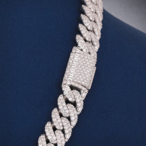 100% Pass Diamond Tester Moissanite Chain Necklace 10mm S925 Silver VVS iced out Diamond Cuban Link Chain - Product Image 5