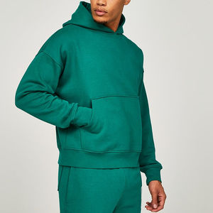 Último diseño de moda de los hombres de manga larga sudaderas con capucha pantalones conjunto chándales Joggers 2 piezas traje deportivo para hombre - Product Image 2