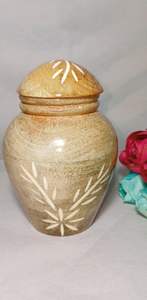 Urna Funeraria Artesanal de Madera de Mango con Tapa, Capacidad de 200 Pulgadas Cúbicas, Garantía de 3 Años - Recuerdo Decorativo para Cenizas de Adultos - Product Image 3