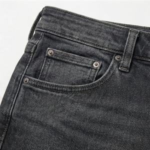 Pantalones Vaqueros de Mezclilla Ajustados de Tiro Alto Casuales para Mujer, Color Personalizado, Estilo Limpio, Cintura Elástica, Transpirables, de Algodón - Product Image 4