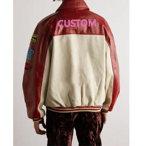 2025 vente en gros personnalisé mode automne solide plaine bonne qualité vestes universitaires col montant côtelé manchette ourlet veste de sport - Product Image 5