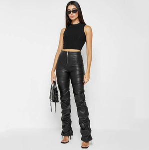 2025 mejor venta al por mayor de la mejor calidad monos de moda para mujer cuero genuino satén impermeable con colores personalizados - Product Image 5