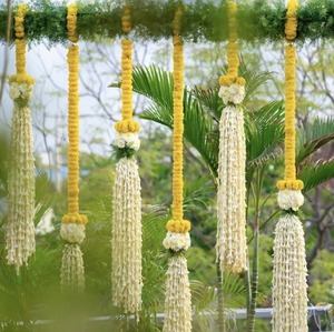 Nouvelle décoration de fête guirlande de souci faite à la main guirlande de fleurs indiennes tube de cordes guirlandes de roses pour la collection de mariages indiens - Product Image 4