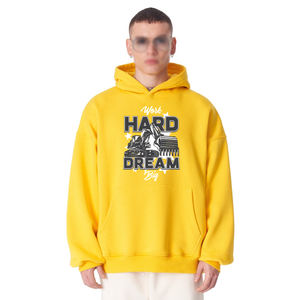 Sudaderas con capucha de invierno personalizadas para hombre, Sudadera con capucha de tela de felpa, proveedor a granel, fábrica OEM de Bangladesh, ropa de calle de Color sólido, aspecto de serigrafía - Product Image 4