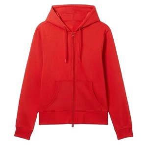 Sudaderas con cremallera de servicio OEM al por mayor 100% algodón polar Color rojo ropa de Hombre Sudaderas con cremallera invierno ajuste Regular precio barato - Product Image 5