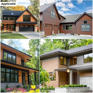 Sản xuất giá thiết kế hiện đại trang trí ngoài trời kim loại tường siding bảng gỗ bên ngoài nhôm ốp - Product Image 6