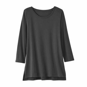 Camiseta transpirable de algodón ligero para mujer, Camiseta de cuello redondo de manga larga, talla grande, ajuste holgado, informal, de secado rápido, de alta calidad - Product Image 6