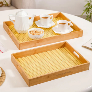 Best Wholesale Price Mango Wooden Serving Platter Natural Finished Custom Size <b>Snacks</b> Tea Drinking <b>Tray</b> for Home Restaurants - Product Image 4